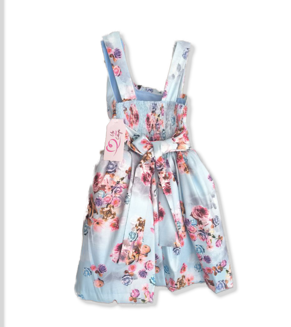 🎀 Vestido Azul Celeste “Encanto Floral” – Tierno y elegante ($129.990)