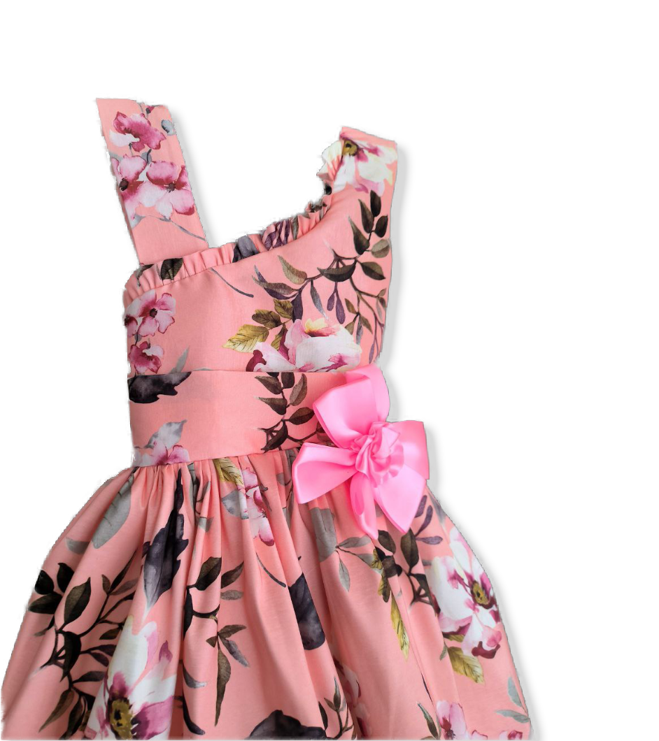 🌸 Vestido Floral Rosa "Jardín de Ensueño" 🌸