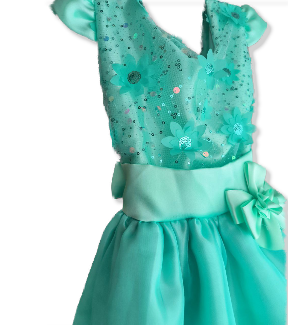 💙 Vestido Turquesa de Ensueño – Con detalles únicos y frescura ($97.990)