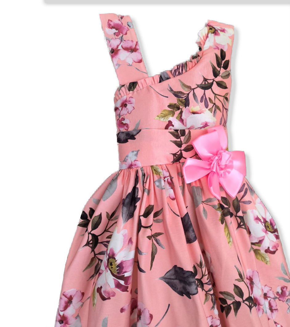 🌸 Vestido Floral Rosa "Jardín de Ensueño" 🌸