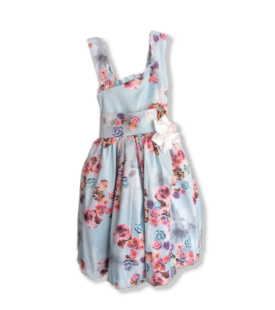 🎀 Vestido Azul Celeste “Encanto Floral” – Tierno y elegante ($129.990)