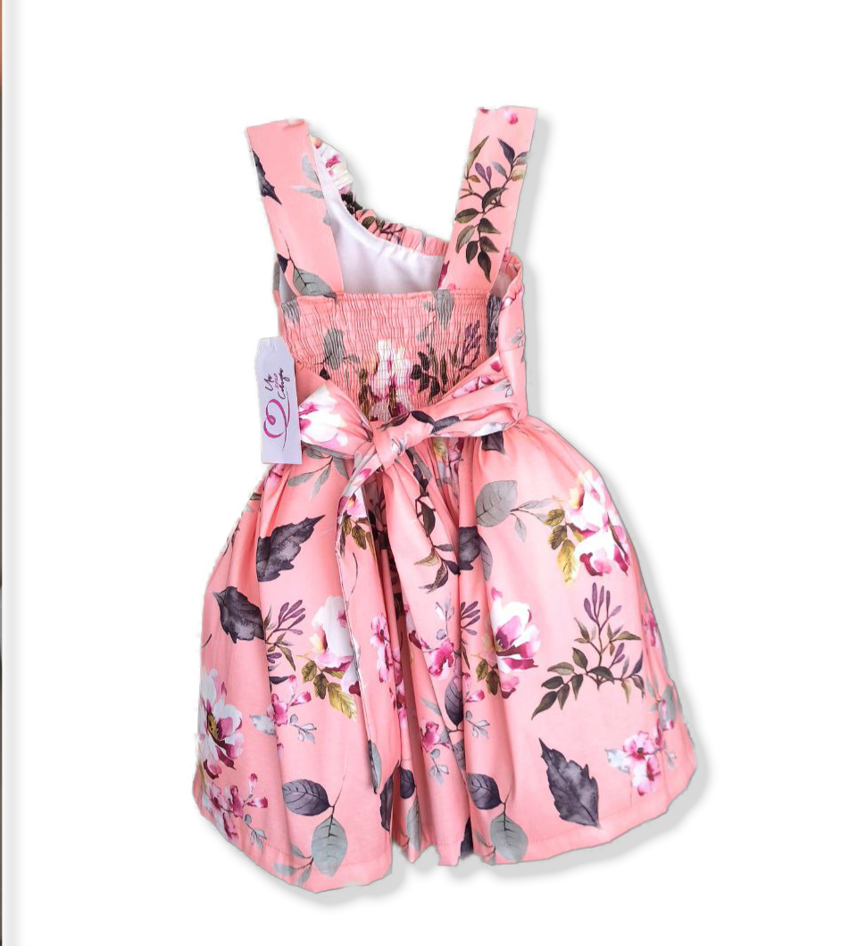 🌸 Vestido Floral Rosa "Jardín de Ensueño" 🌸